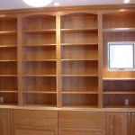 full wall wooden cabinet